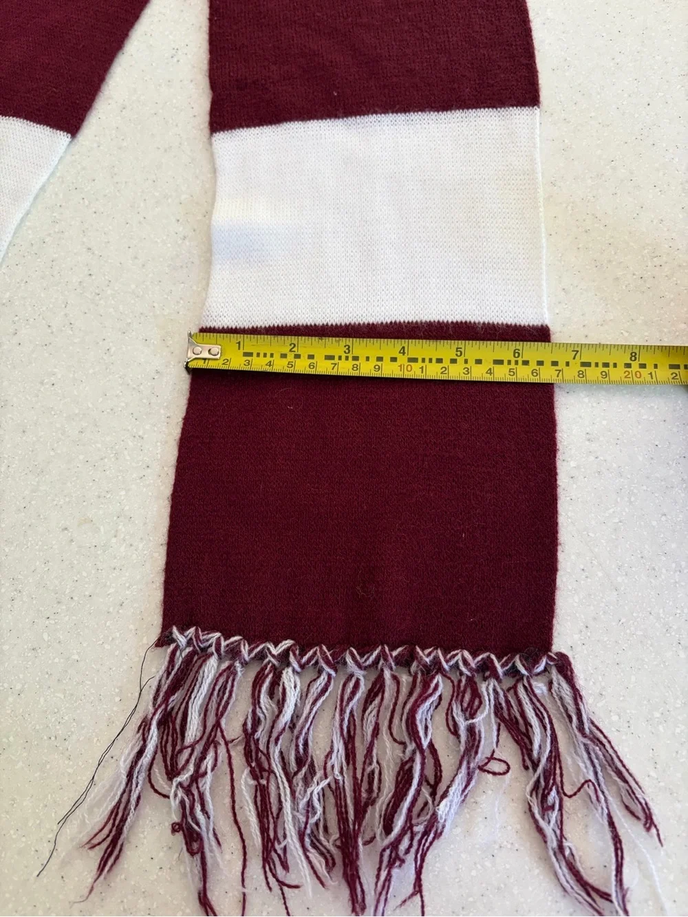 Aquinas College Maroon & White Striped Scarf! Bulldogs! Catholic College Unisex